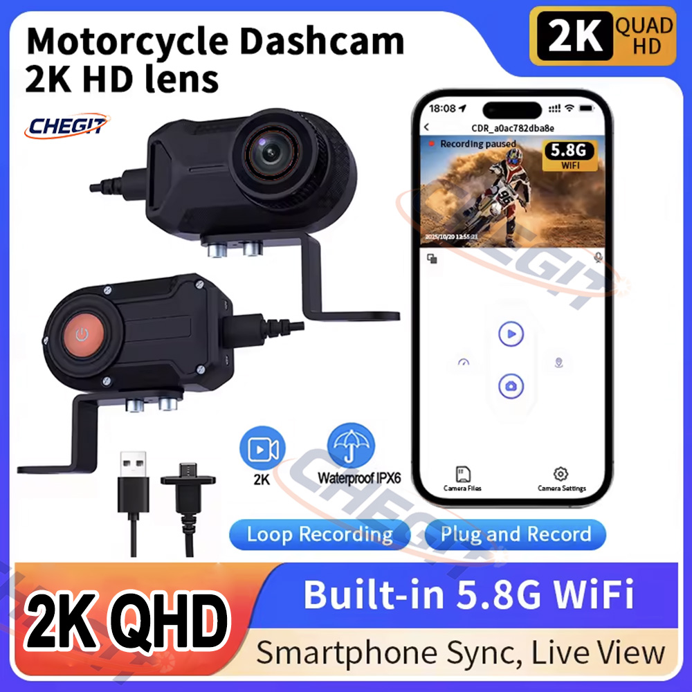 Motorcycle DVR 2K HD WiFi With - огляд і ціна Photographic Memory