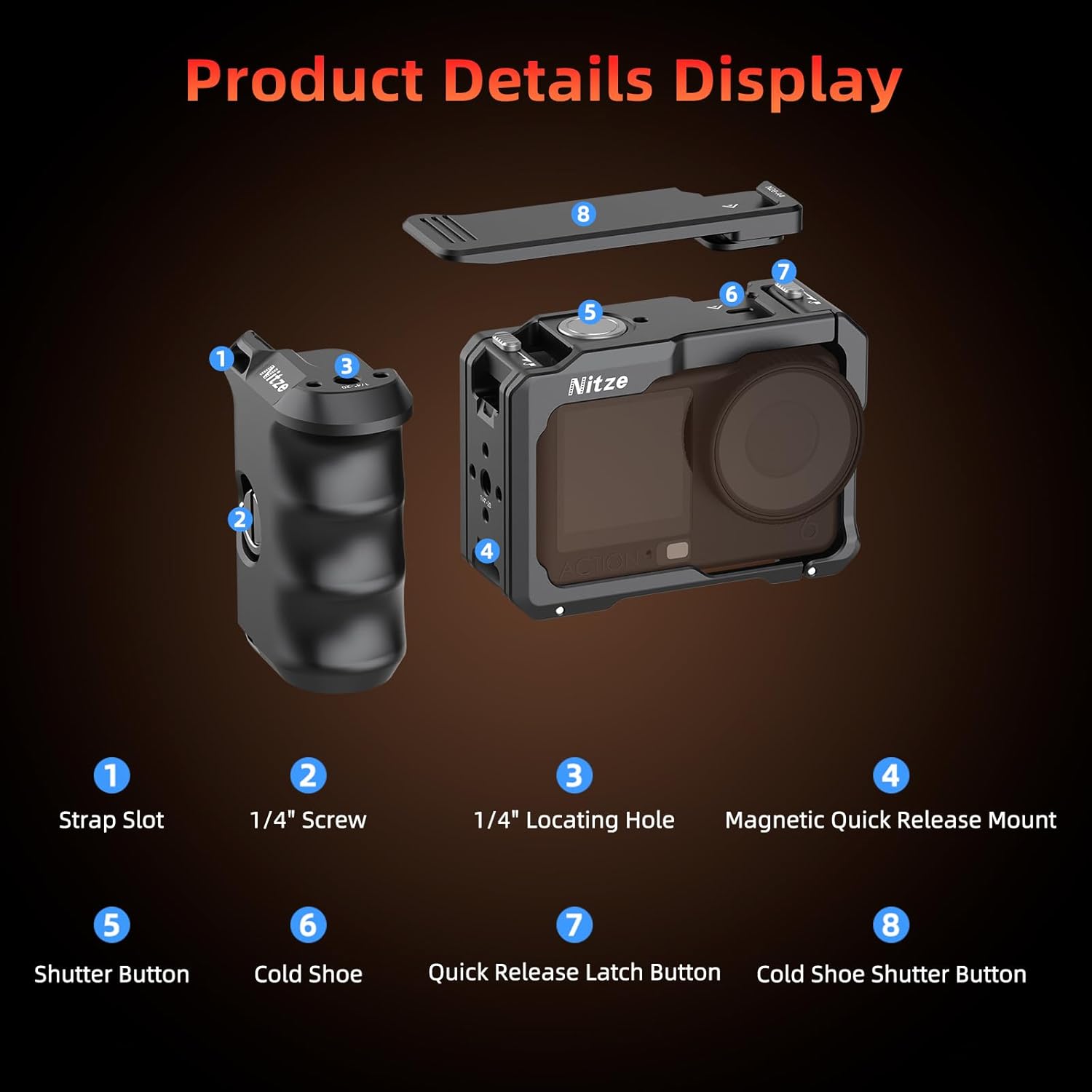 Nitze street snap cage kit Wit - огляд і ціна Camera Wrist Strap