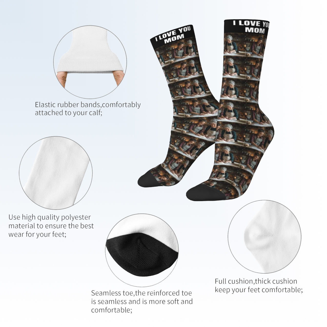 Customized photo socks  Unisex - огляд і ціна Photographic Memory