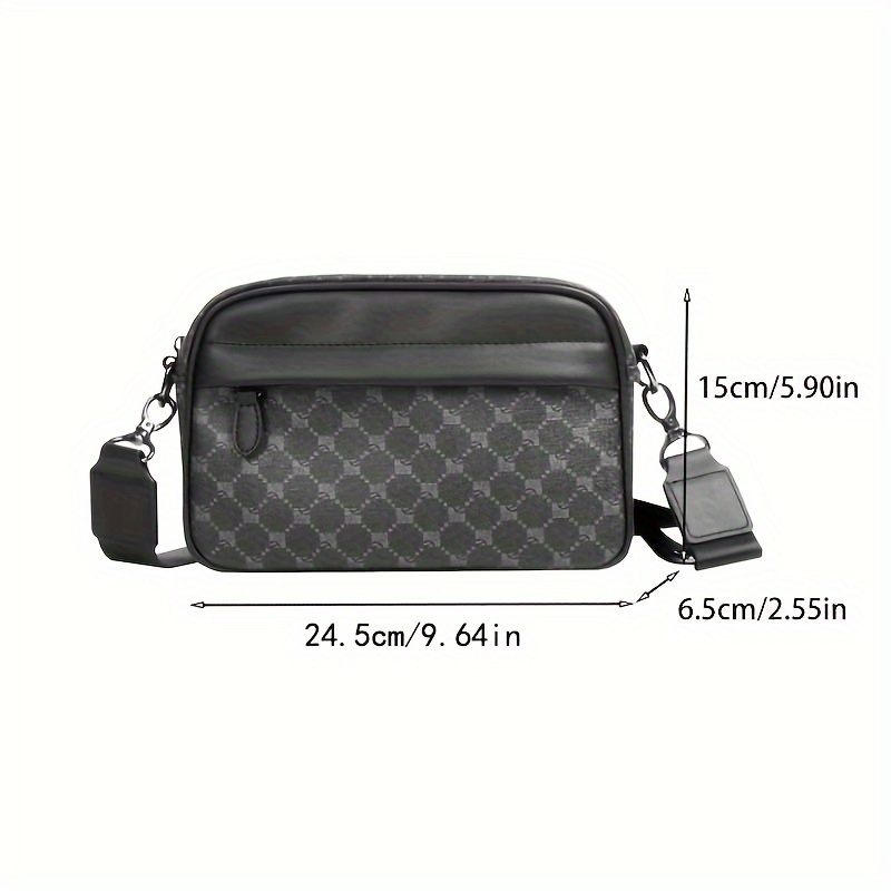 Men Classic Print PU Crossbody - огляд і ціна Camera Wrist Strap