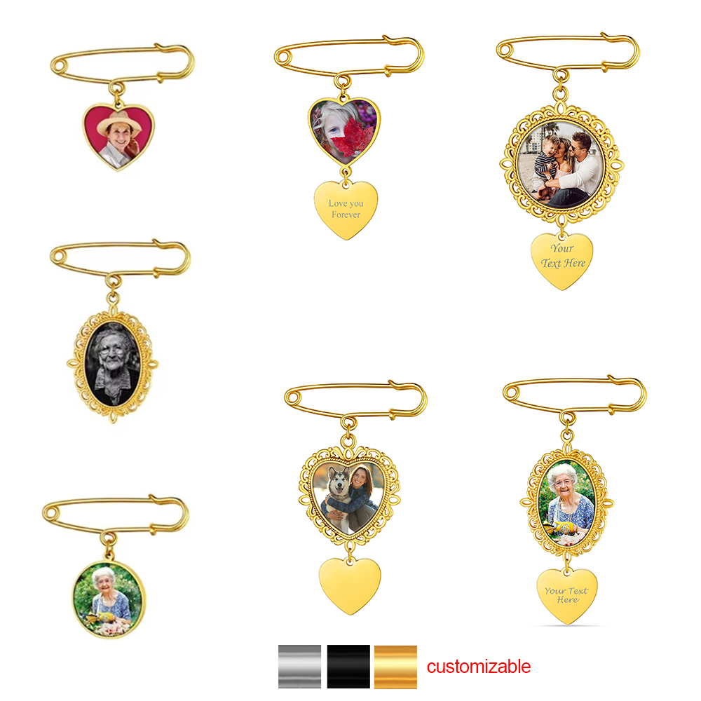 U7 Custom Photo Brooches Weddi - огляд і ціна Photographic Memory