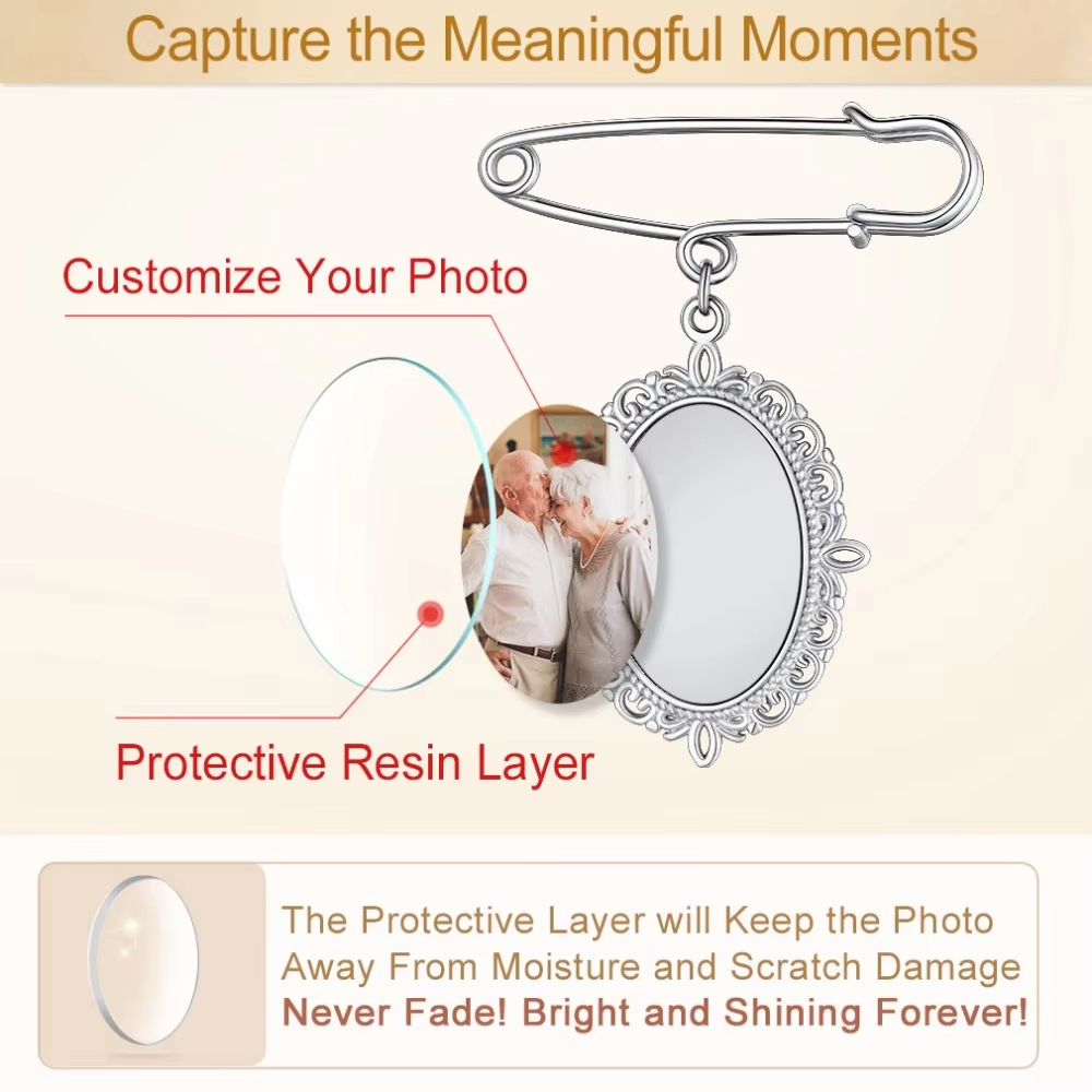 U7 Custom Photo Brooches Weddi - огляд і ціна Photographic Memory